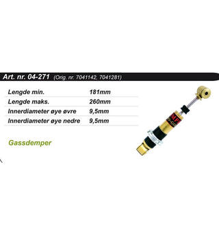 Kimpex Gold St&#248;tdemper Gass Polaris Front, 7041142/7041281/7041294/7041743